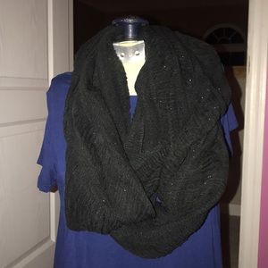 Sparkly black infinity scarf.
